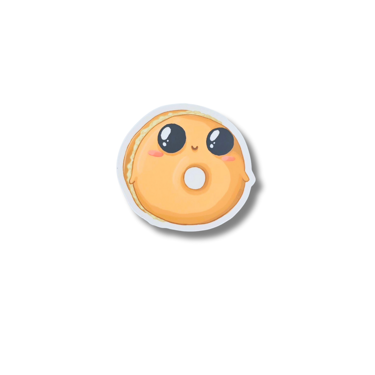 Clear Kawaii Bagel sticker