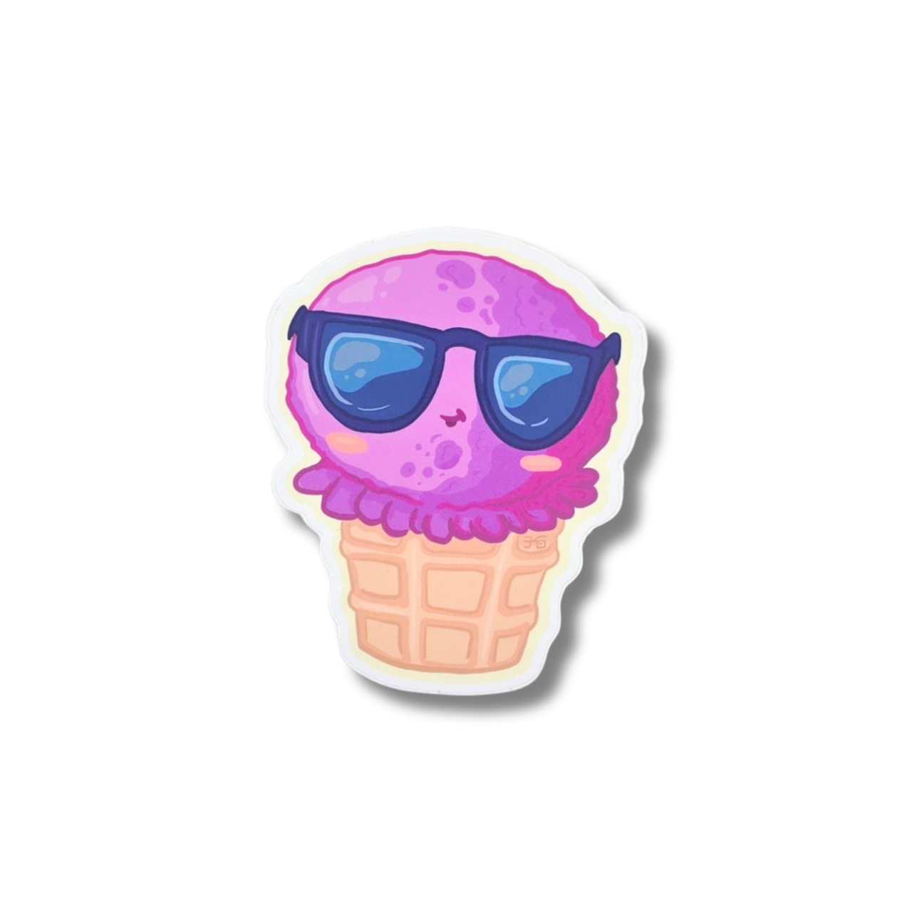 Icecream with sunglasses vinyl sticker