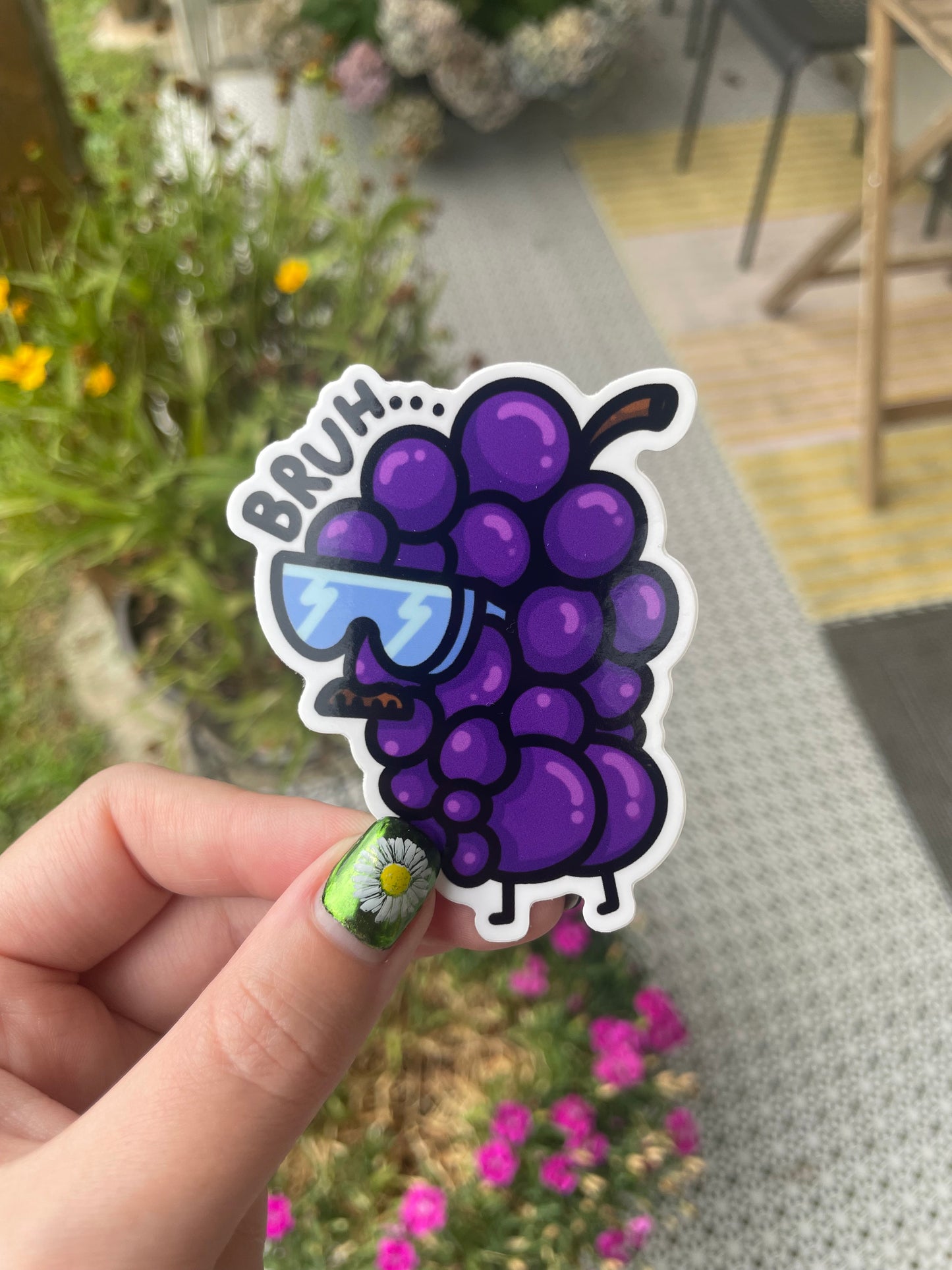 Diecut Vinyl Grape Sticker