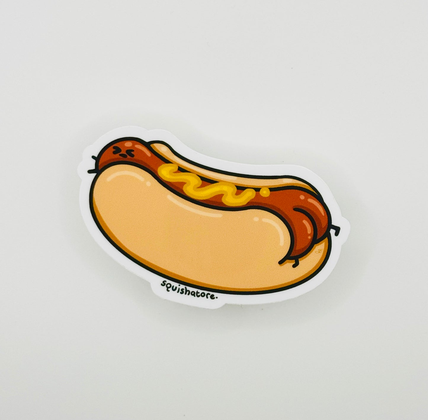 Hotdog diecut matte vinyl sticker