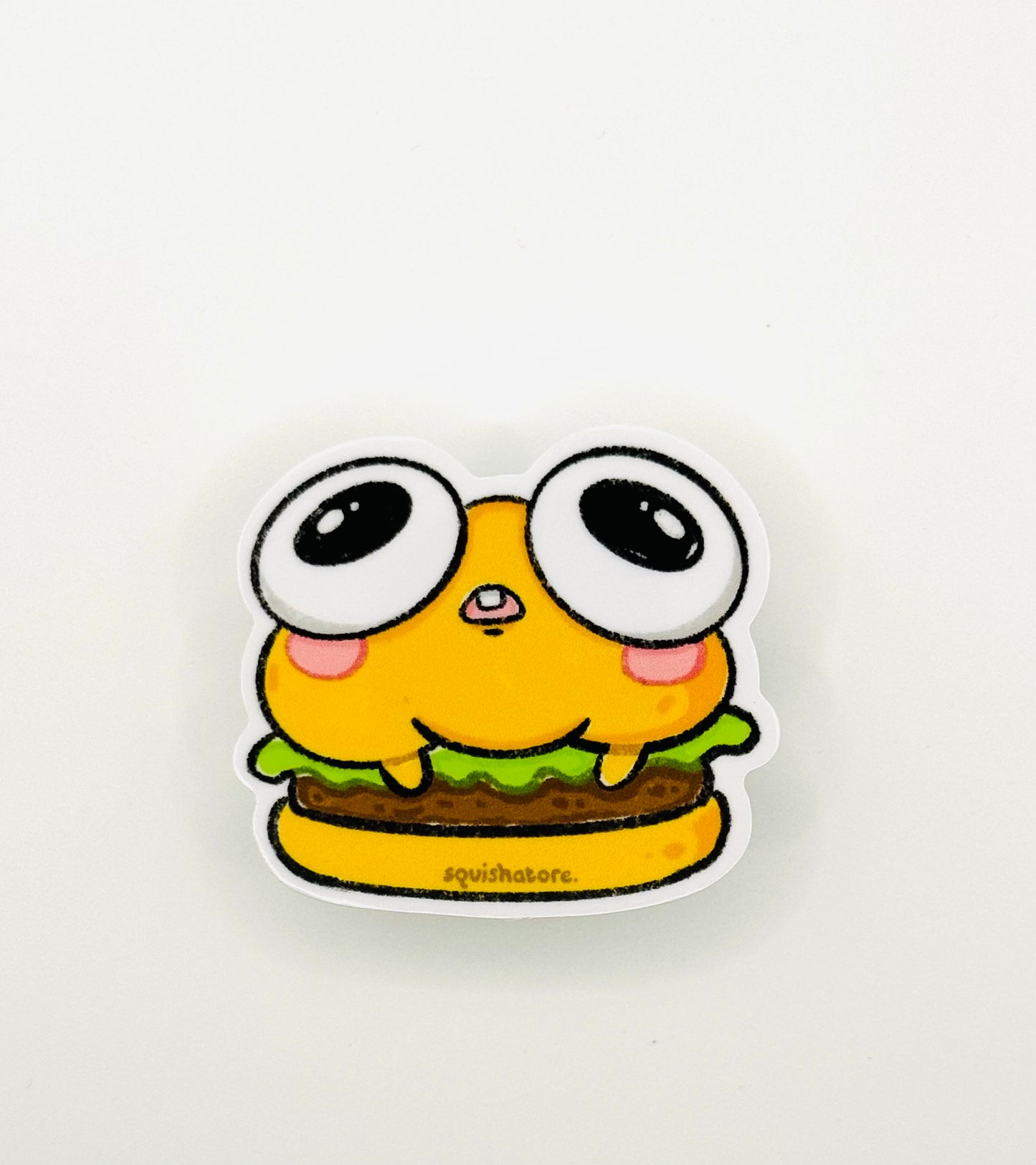 Frogburger diecut vinyl sticker