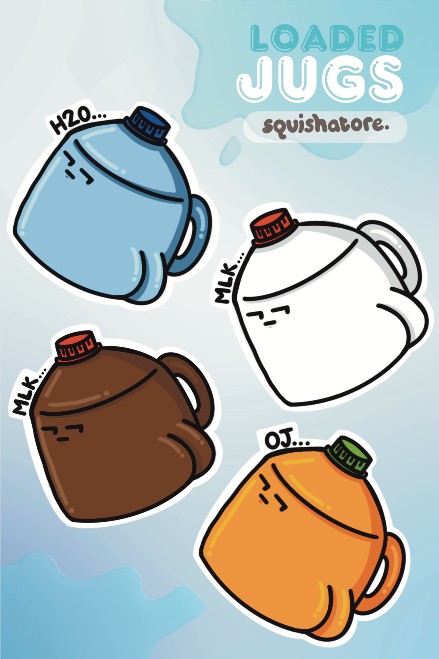 Loaded Jugs Sticker Sheet