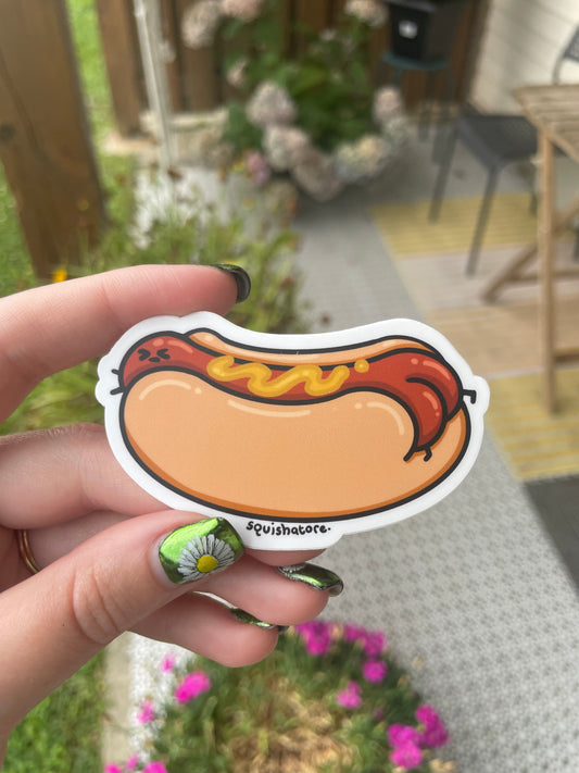 Hotdog Diecut Vinyl Sticker