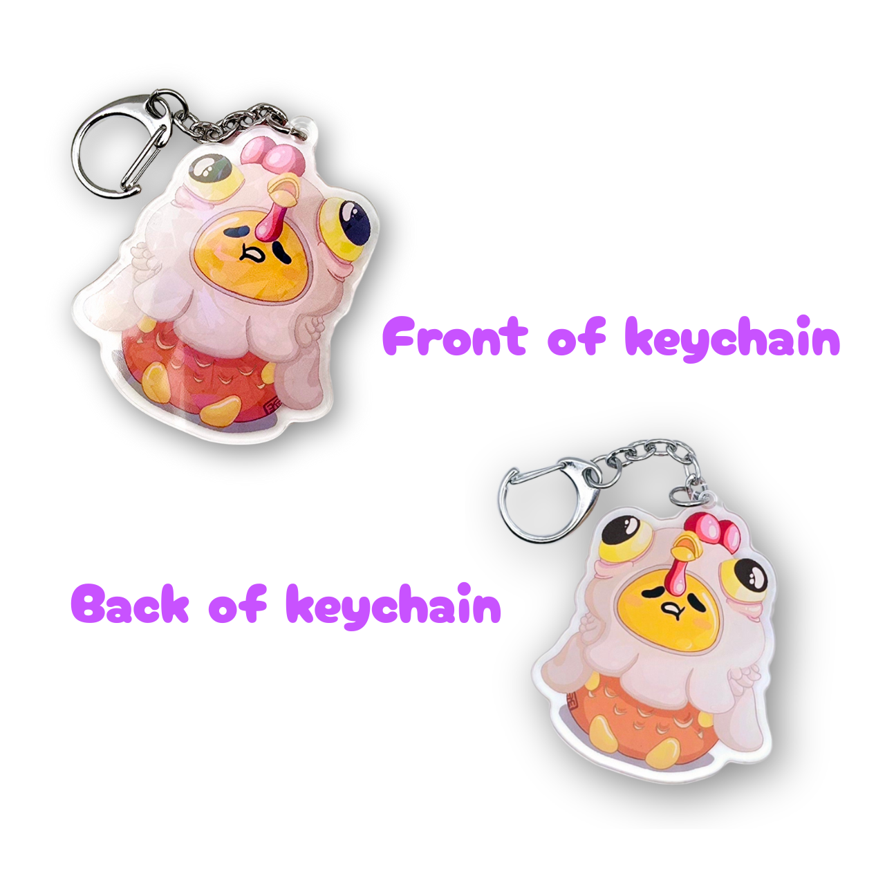 Acrylic Character Glitter Keychains