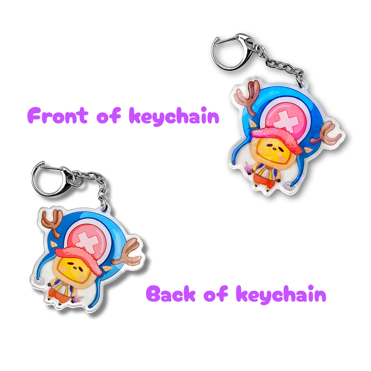 Acrylic Character Glitter Keychains