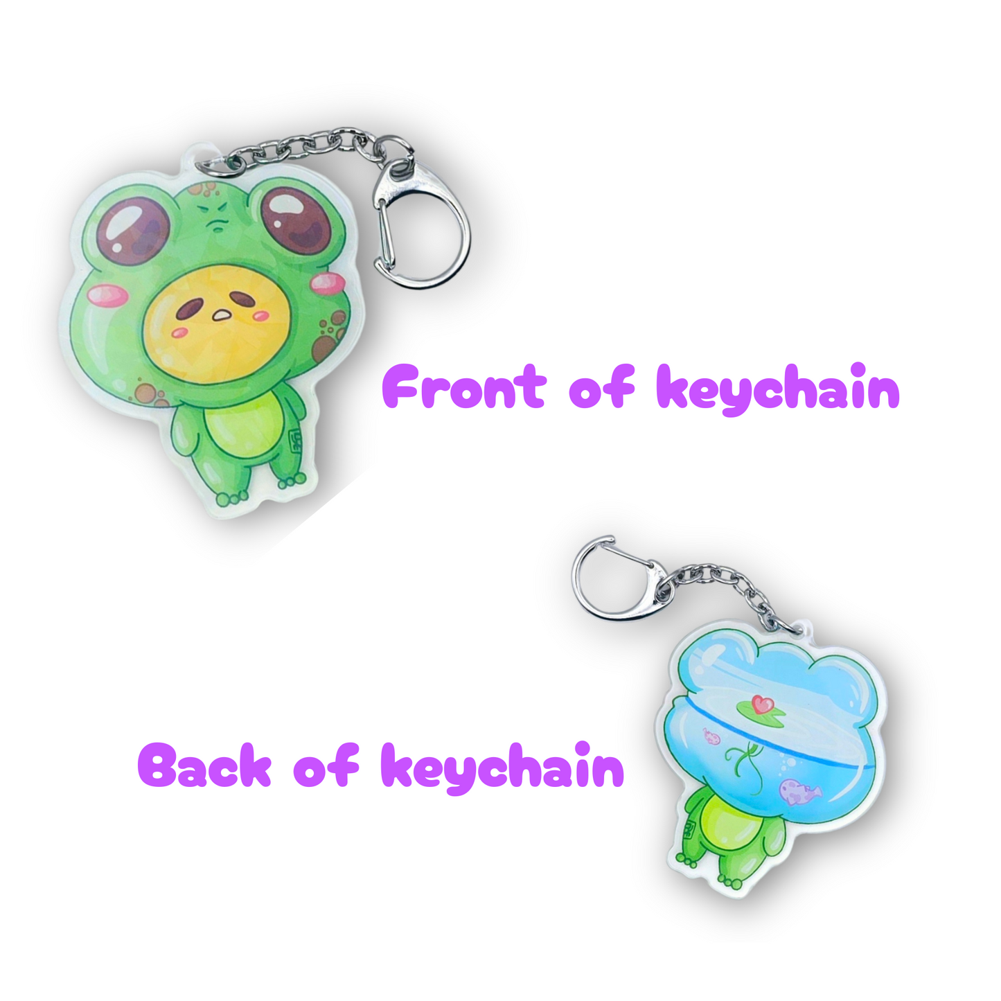 Acrylic Character Glitter Keychains