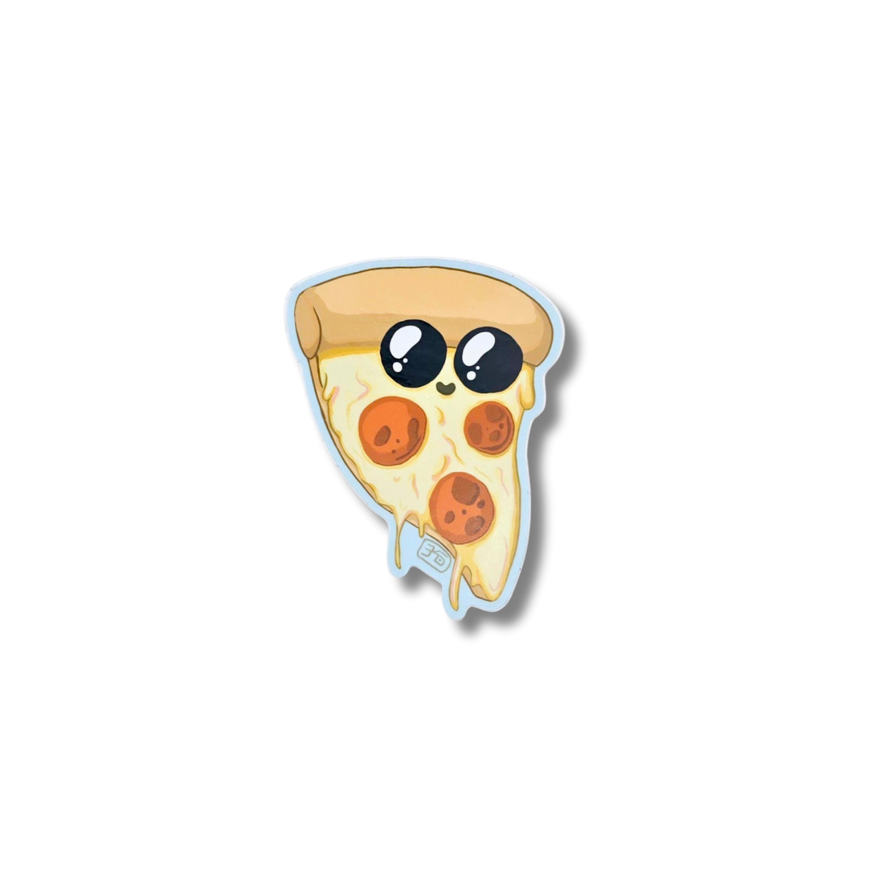 Gloss vinyl pizza sticker