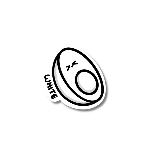 Egg white sticker