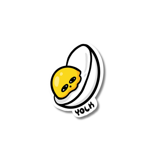 Egg yolk sticker